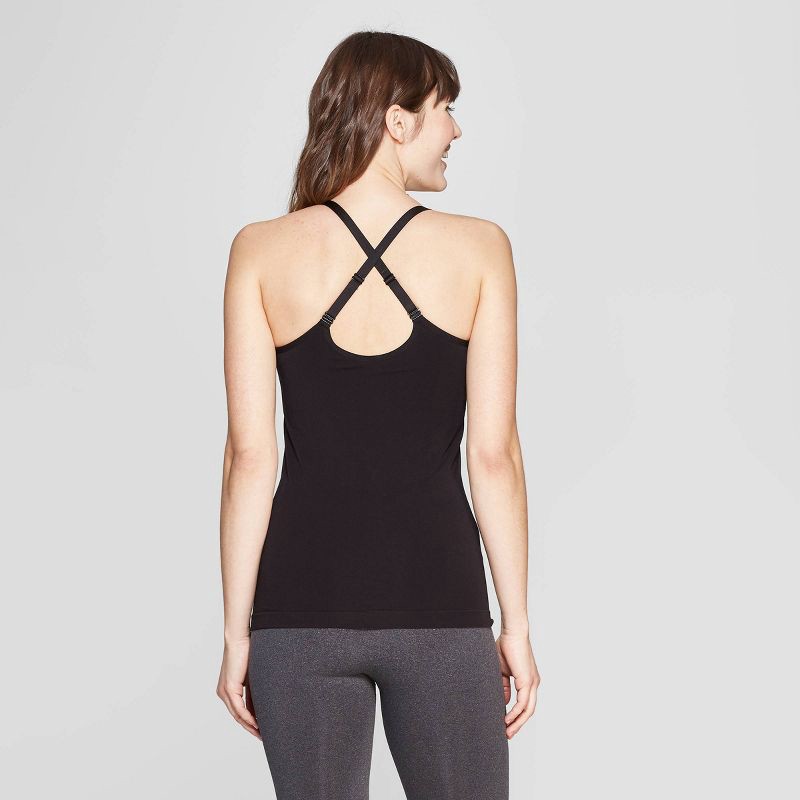 slide 4 of 4, Women's Nursing Seamless Cami - Auden™ Black M: V Neck Spaghetti Strap Pullover, 1 ct