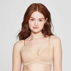 Women's Wirefree Nursing Bra - Auden™ Pearl Tan 34B: Lightly Lined, Adjustable Strap, One-Handed Cup Release