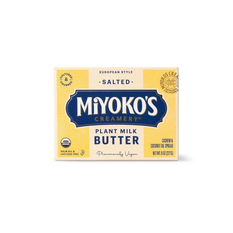 slide 1 of 4, Miyoko's Creamery European Style Salted Plant Milk Vegan Butter - 8oz, 8 oz