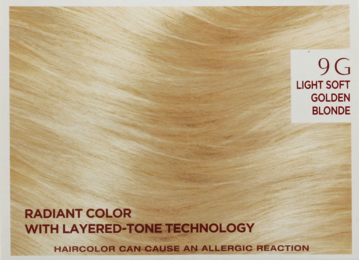 slide 2 of 4, L'Oréal Excellence Age Perfect Layered-Tone Flattering Color, 9G Light Soft Golden Blonde, 1 ct