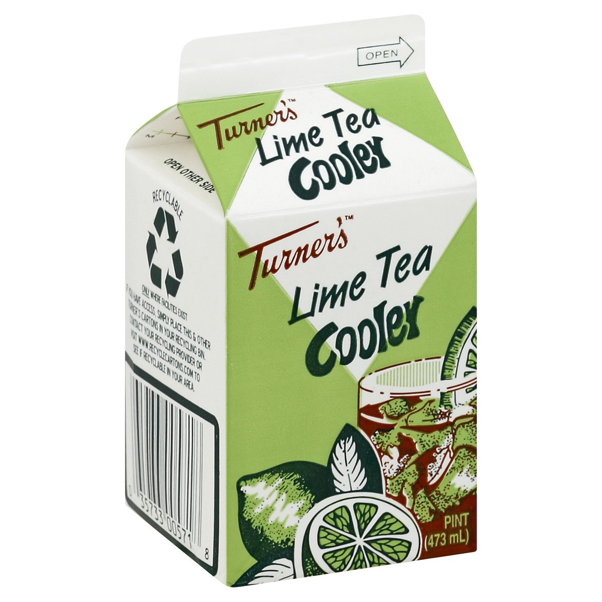 slide 4 of 5, Turner's Turners Lime Tea Cooler Pint - 1 pint, 1 pint