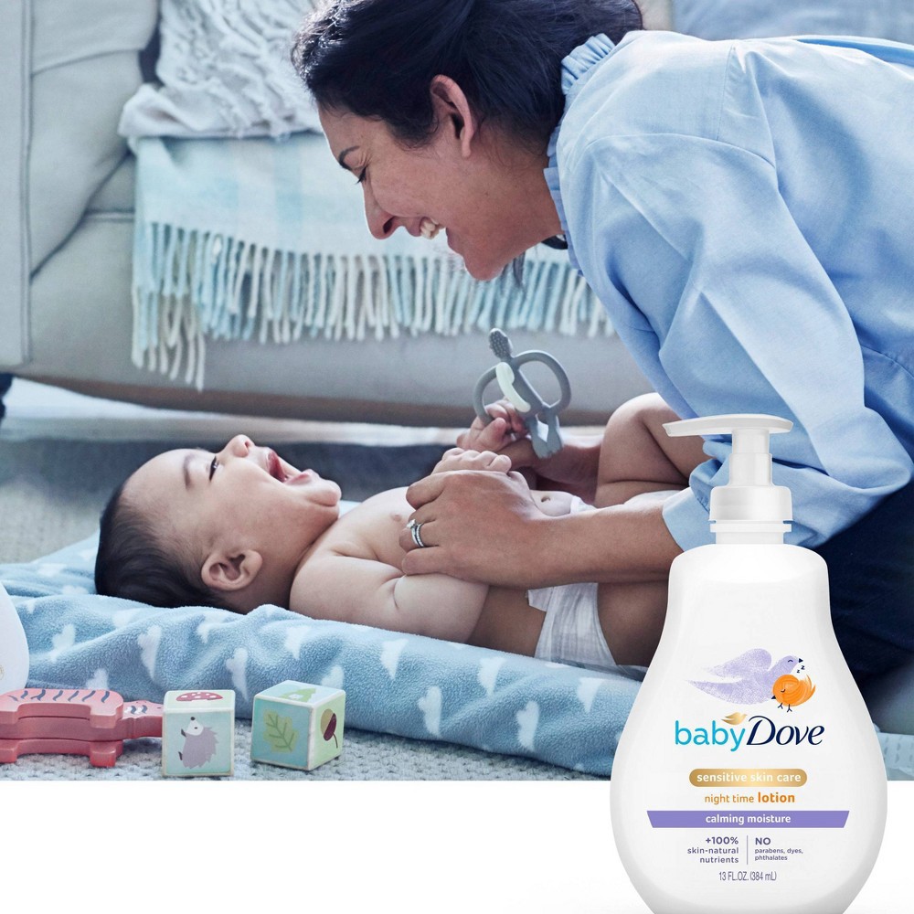 slide 4 of 5, Baby Dove Calming Nights Warm Milk & Chamomile Calming Scent Night Time Lotion - 13 fl oz, 13 fl oz