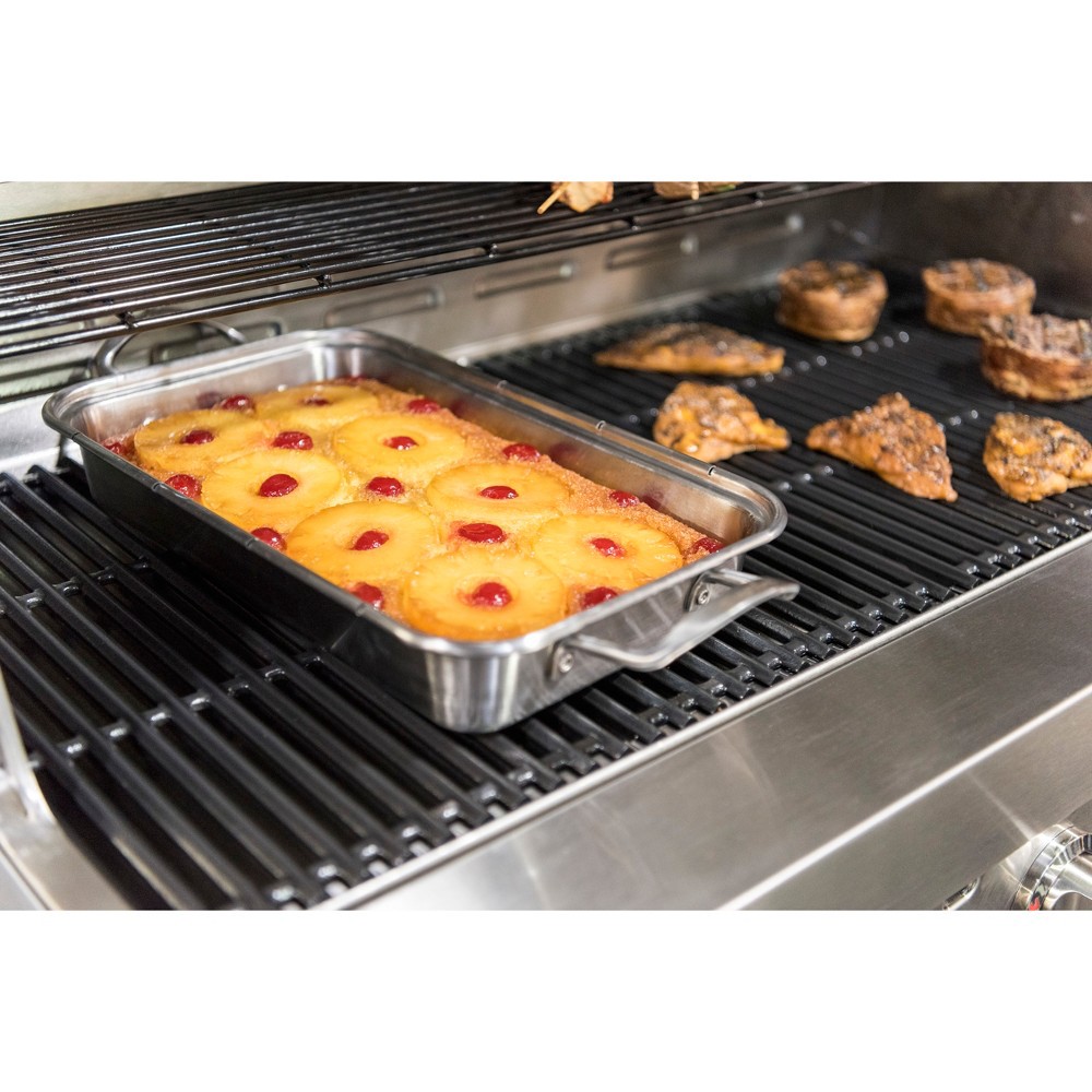 Char Broil Grill Cookware Deep Dish Pan Cutting Board Silver