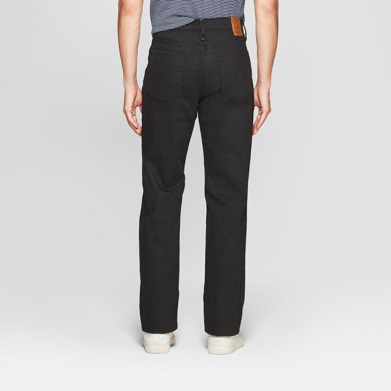 slide 2 of 3, Men's Straight Fit Jeans - Goodfellow & Co™ Solid Black 30x32, 1 ct