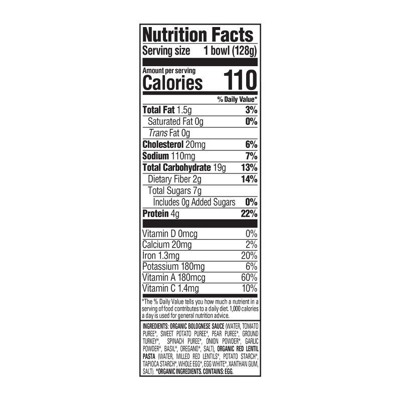 slide 6 of 6, Happy Baby Happy Tot Organics Organic Gluten Free Turkey Bolognese with Lentil Pasta and Vegetable Sauce Bowl - 4.5oz, 4.5 oz