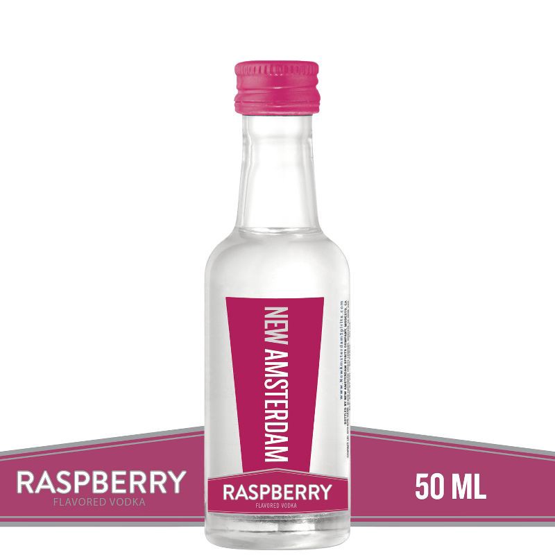 slide 5 of 6, New Amsterdam Raspberry Flavored Vodka - 50ml Plastic Bottle, 50 ml