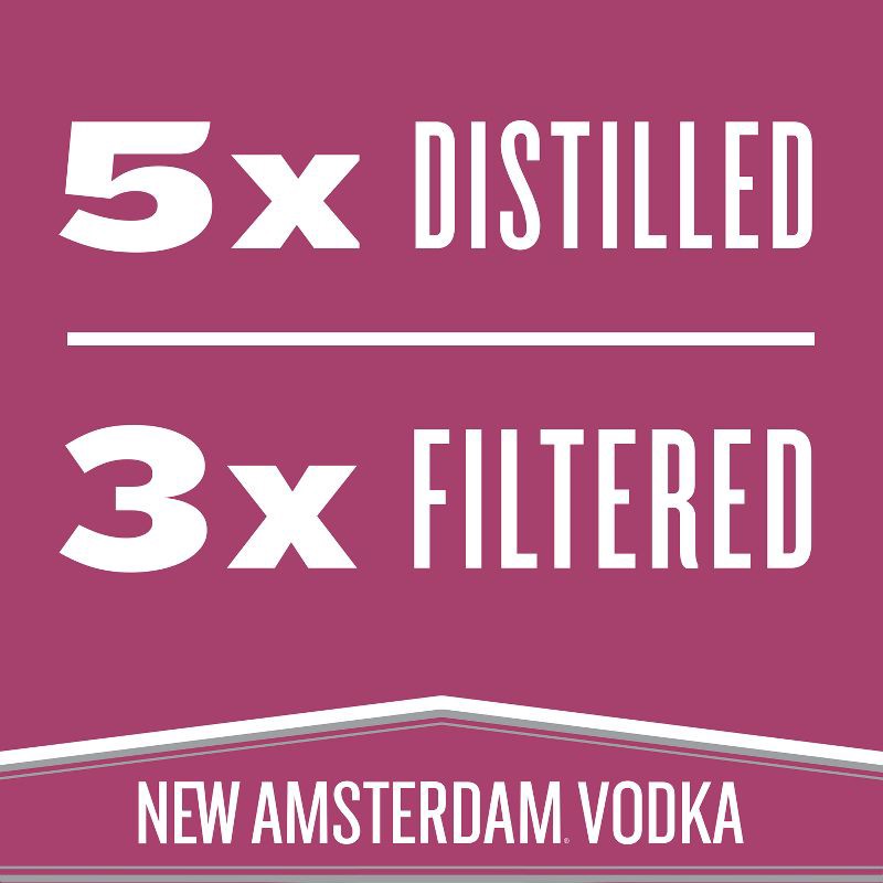 slide 6 of 6, New Amsterdam Raspberry Flavored Vodka - 50ml Plastic Bottle, 50 ml