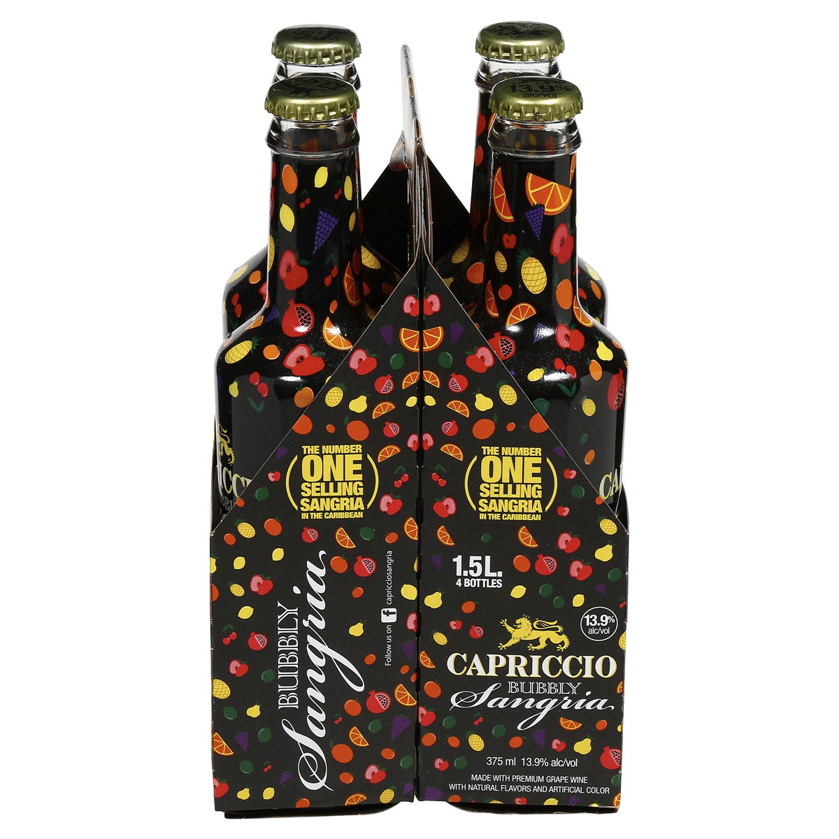 slide 3 of 6, Capriccio Sangria Wine - 4pk/355ml Bottles, 4 ct; 355 ml