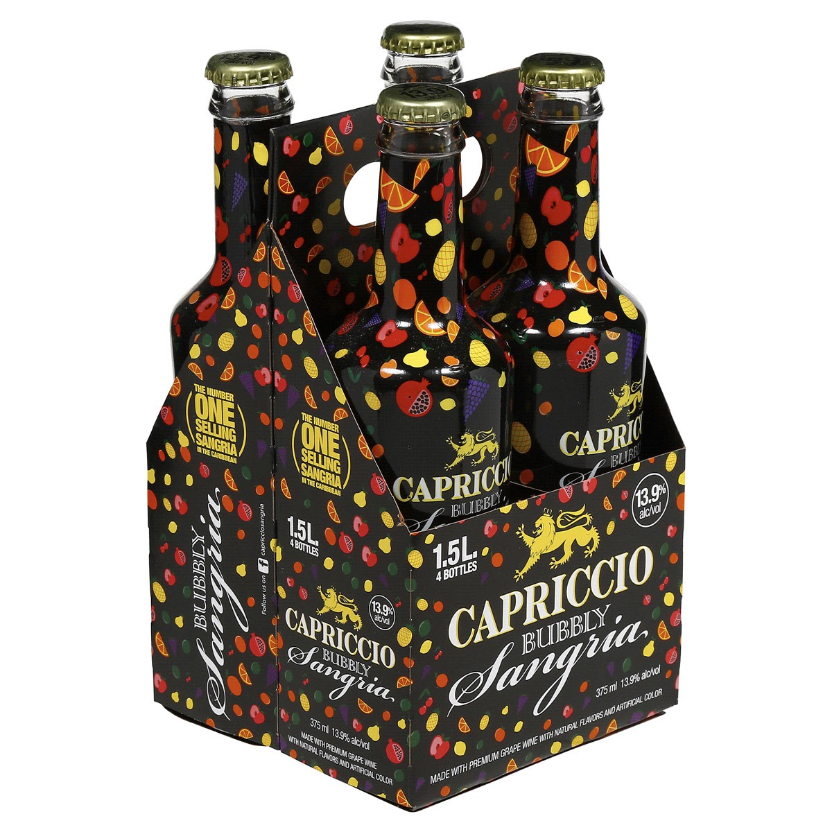 slide 5 of 6, Capriccio Sangria Wine - 4pk/355ml Bottles, 4 ct; 355 ml