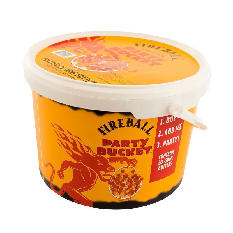 slide 3 of 7, Fireball Red Hot Cinnamon Blended Whisky Party Bucket - 20pk/50ml Bottles, 20 ct; 50 ml