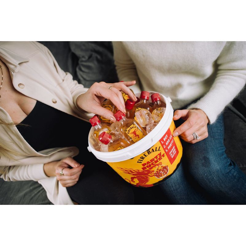 slide 4 of 7, Fireball Red Hot Cinnamon Blended Whisky Party Bucket - 20pk/50ml Bottles, 20 ct; 50 ml