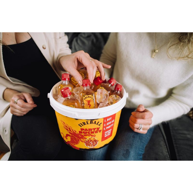 slide 5 of 7, Fireball Red Hot Cinnamon Blended Whisky Party Bucket - 20pk/50ml Bottles, 20 ct; 50 ml