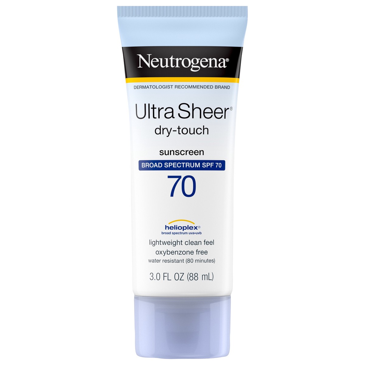 slide 1 of 7, Neutrogena Ultra Sheer Dry Broad Spectrum Touch Sunscreen SPF 70, 3 oz