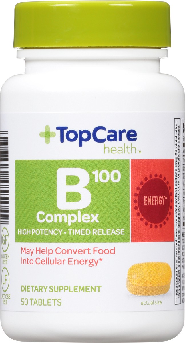 slide 2 of 14, TopCare Health High Potency B 100 Complex 50 Tablets, 50 ct