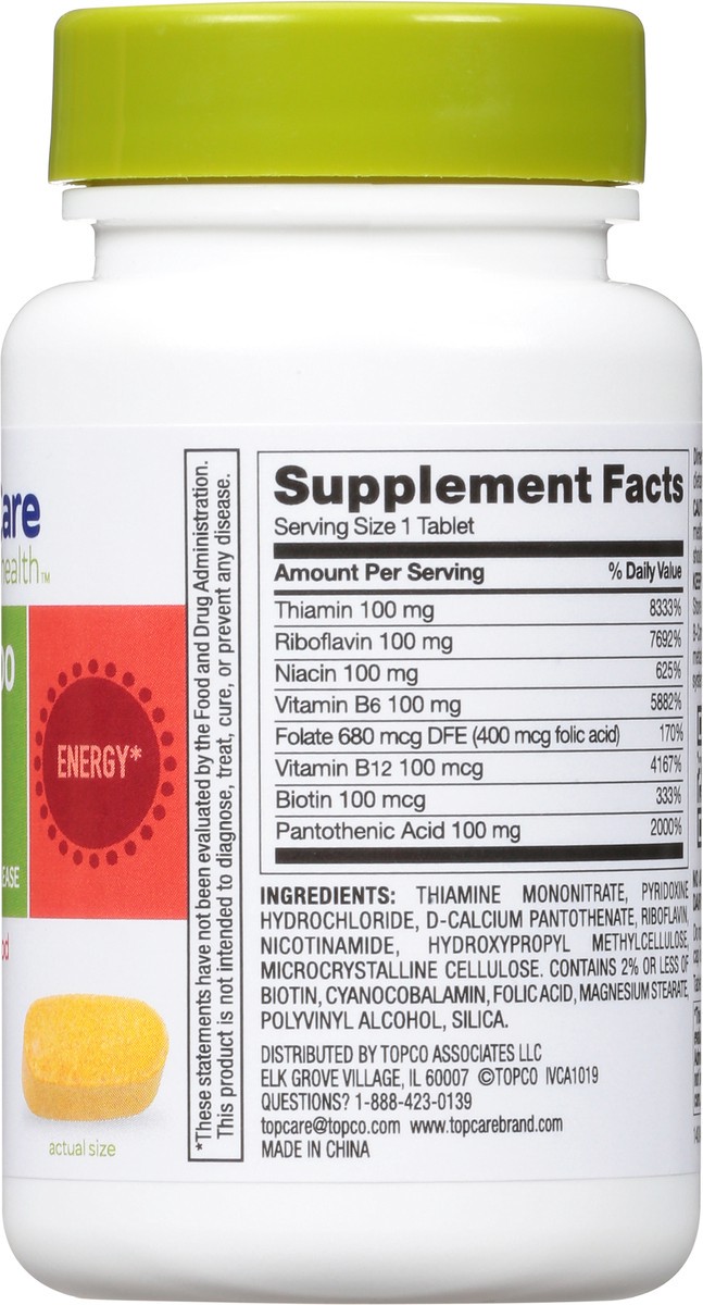 slide 6 of 14, TopCare Health High Potency B 100 Complex 50 Tablets, 50 ct