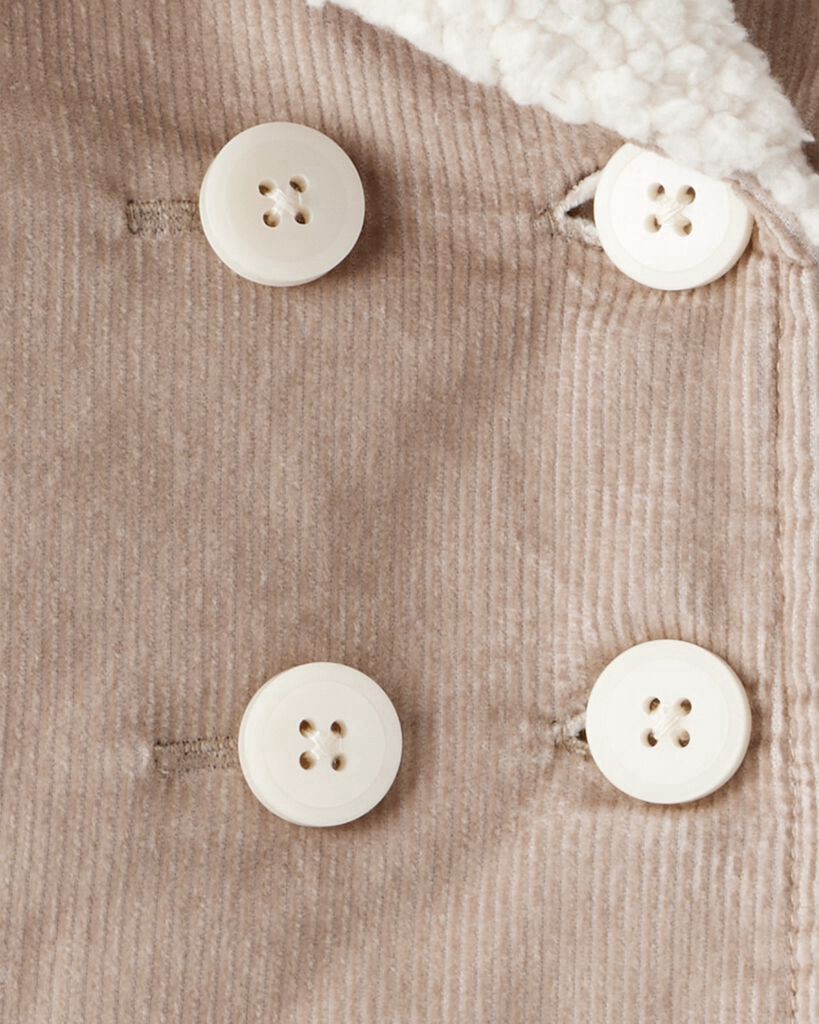 slide 2 of 2, Oshkosh Baby Girl Corduroy Long-Sleeve Fashion Jacket - Cream Beige 18M, 1 ct