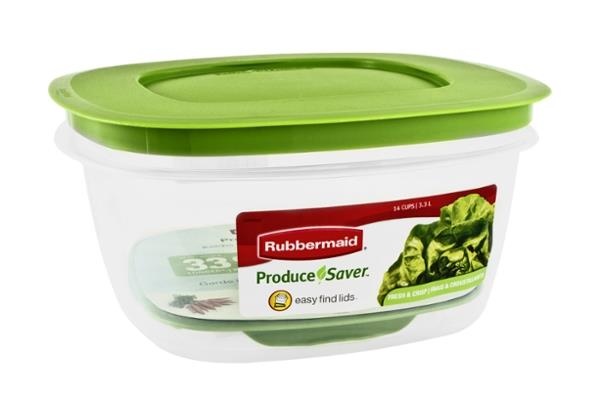slide 1 of 1, Rubbermaid Produce Saver Easy Find Lids Container, 14 cup