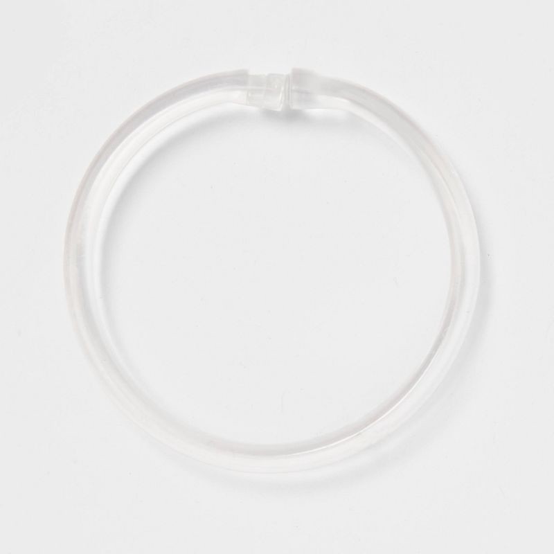 slide 1 of 3, Plastic Shower Rings Clear - Room Essentials, 1 ct