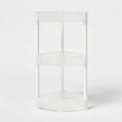 Trilateral Tower Caddy White - Room Essentials™: Plastic, Rust-Resistant Bath Organizer for Dorm