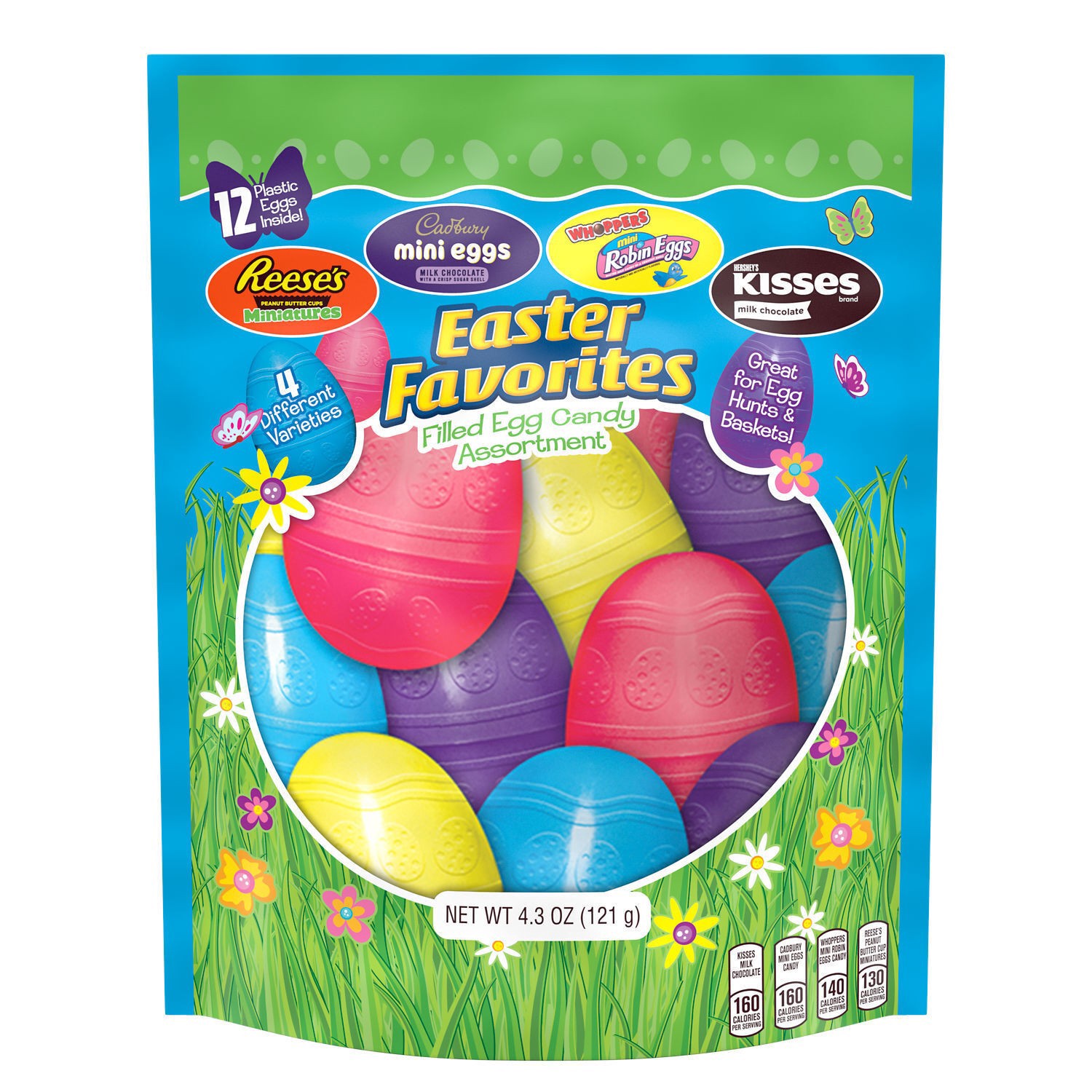 slide 1 of 1, Hershey's Assorted Flavored Pre-Filled Plastic Egg Easter Candy - 12ct/4.3oz, 12 ct, 4.3 oz