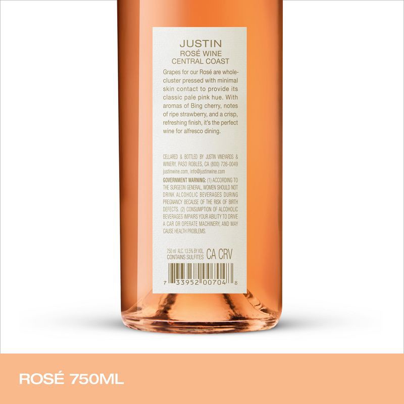 slide 2 of 8, Justin Wines Justin Rosé Wine - 750ml Bottle, 750 ml