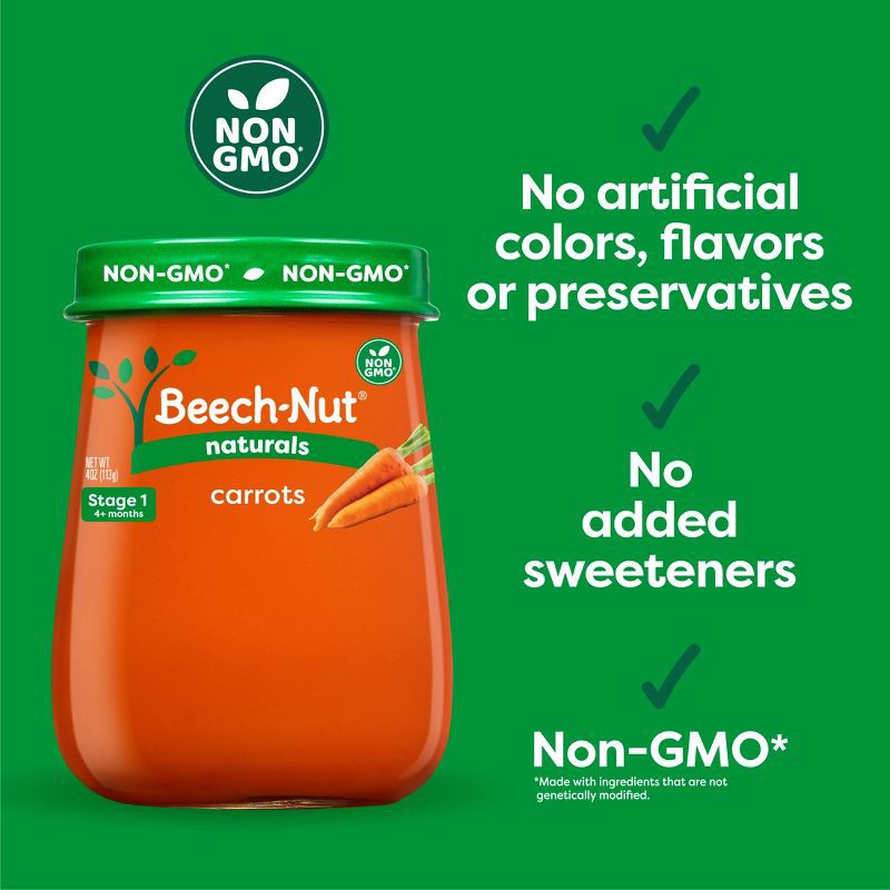 slide 7 of 7, Beech-Nut Non-GMO Naturals Carrots Baby Food Jar - 4oz, 4 oz