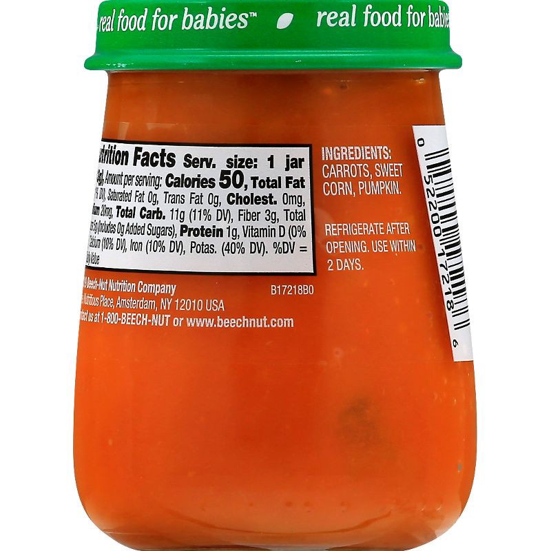 slide 9 of 15, Beech-Nut Naturals Carrots, Sweet Corn & Pumpkin Baby Food Jar - 4oz, 4 oz