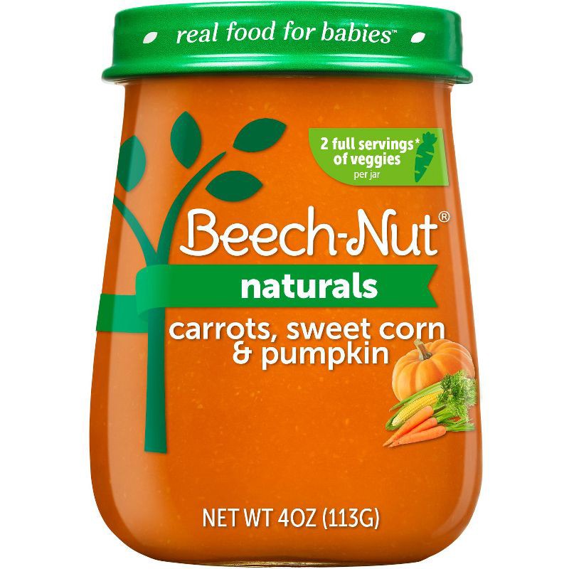 slide 1 of 15, Beech-Nut Naturals Carrots, Sweet Corn & Pumpkin Baby Food Jar - 4oz, 4 oz