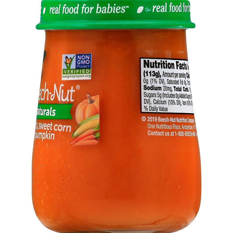 slide 11 of 15, Beech-Nut Naturals Carrots, Sweet Corn & Pumpkin Baby Food Jar - 4oz, 4 oz