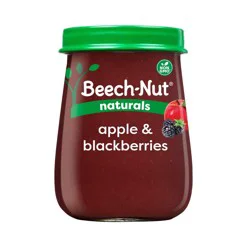 Beech-Nut Non-GMO Naturals Apple & Blackberry Baby Food Jar - 4oz: Infant 0-12 Months, 2nd Stage, Pureed, Ready to Eat