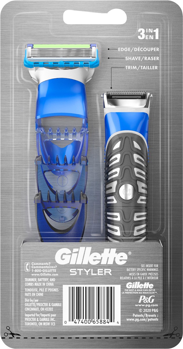 slide 3 of 3, Gillette All Purpose Gillette Styler: Beard Trimmer, Men's Razor & Edger - Fusion Razors for Men / Styler, 1 ct