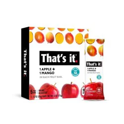 That's It 1 Apple + 1 Mango Fruit Bar - 5 x 1.2 oz Bars