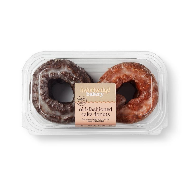slide 1 of 3, Old Fashioned Cake Donuts - 14oz/4ct - Favorite Day™, 4 ct; 14 oz
