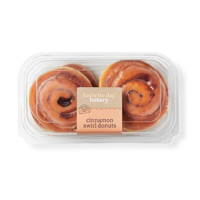 slide 1 of 3, Cinnamon Swirl Donuts - 12oz/4ct - Favorite Day™, 4 ct; 12 oz