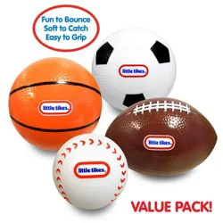 Little Tikes Punt Pass and Shoot: Sports Ball Set for Ages 3+ with 3 Balls