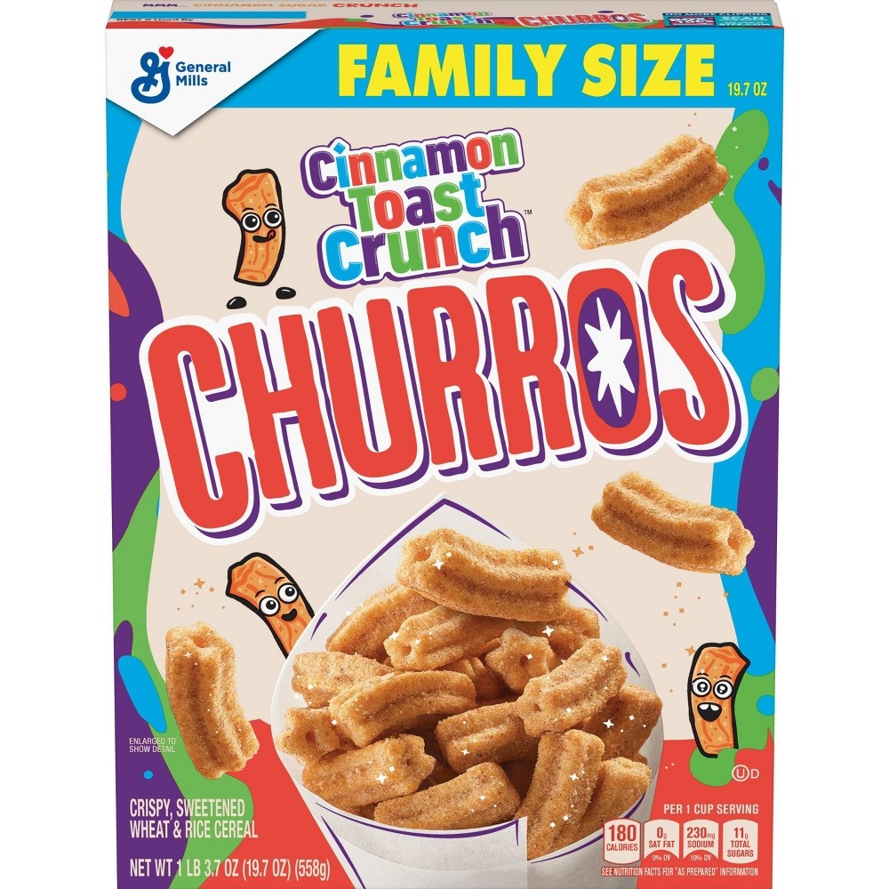 slide 5 of 9, Cinnamon Toast Crunch Churros Breakfast Cereal, 19.7 oz