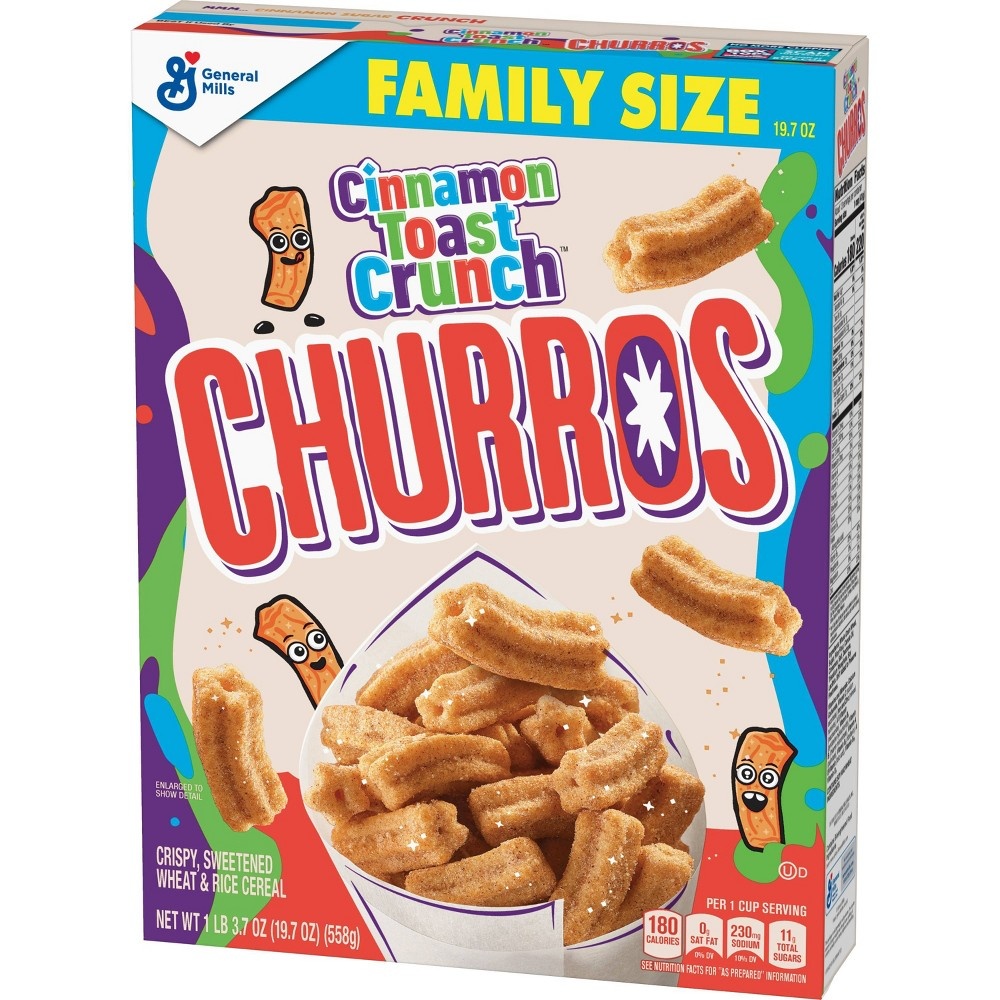 slide 6 of 9, Cinnamon Toast Crunch Churros Breakfast Cereal, 19.7 oz