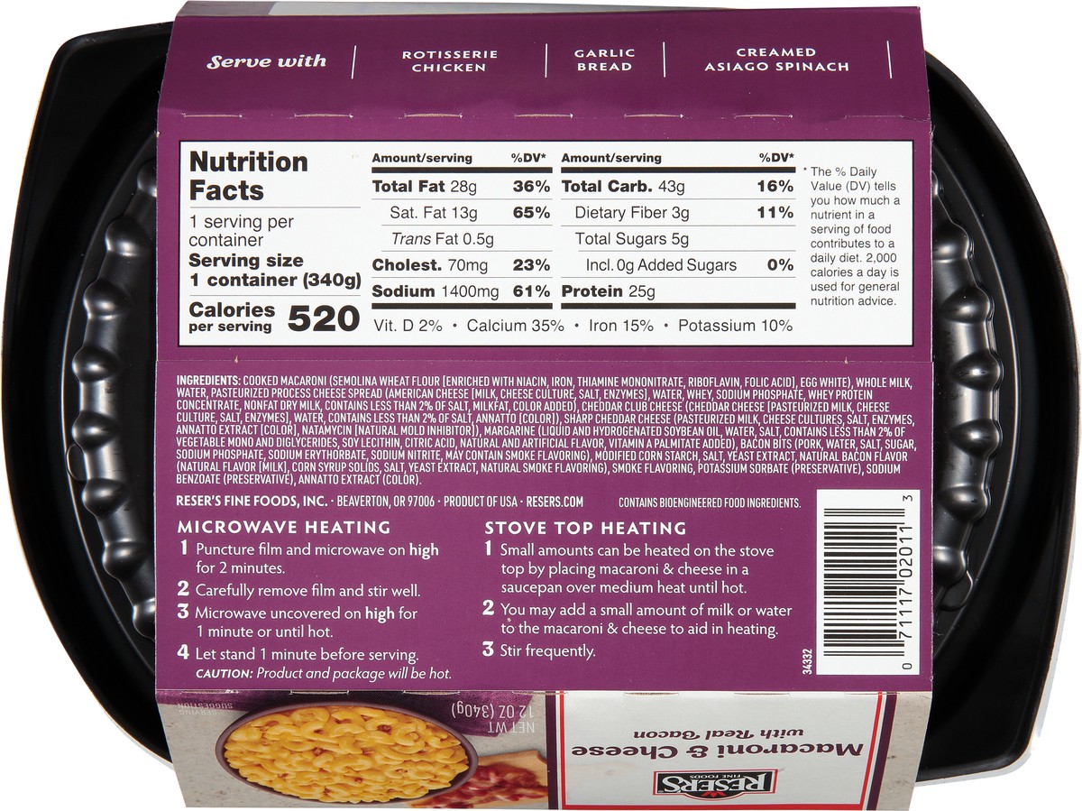 slide 4 of 10, Reser's Macaroni & Cheese, 12 oz