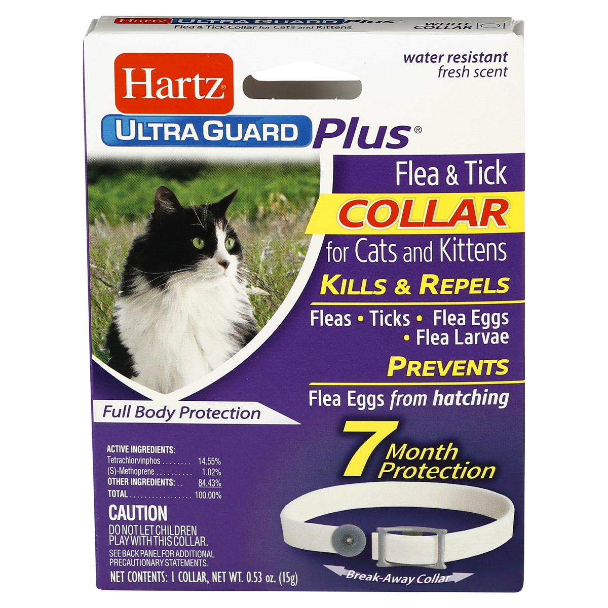 slide 1 of 1, Hartz Plus Cat Collar, 0.6 oz