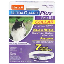 Hartz Ultra Guard Plus White Flea & Tick Fresh Scent Collar for Cats and Kittens 1 Each