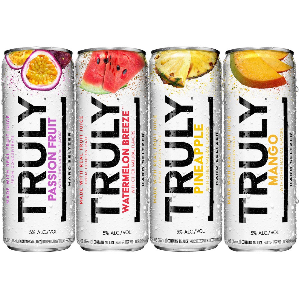 slide 2 of 7, TRULY Hard Seltzer Tropical Variety Pack Cans, 12 ct; 12 oz