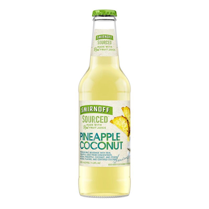 slide 5 of 10, Smirnoff Spiked Sparkling Seltzer Smirnoff Sourced Pineapple Coconut - 6pk/11.2 fl oz Bottles, 6 ct; 11.2 fl oz