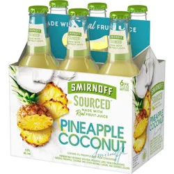 Smirnoff Spiked Sparkling Seltzer Smirnoff Sourced Pineapple Coconut - 6pk/11.2 fl oz Bottles