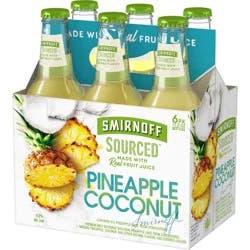 Smirnoff Spiked Sparkling Seltzer Smirnoff Sourced Pineapple Coconut - 6pk/11.2 fl oz Bottles