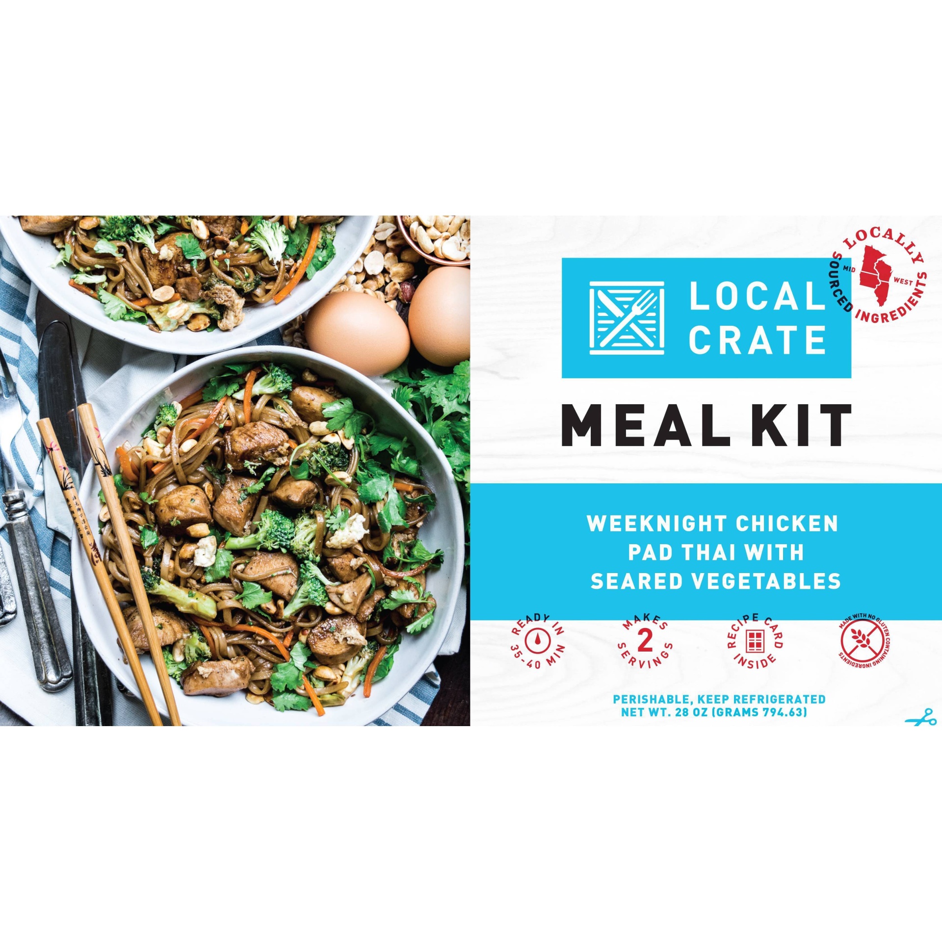 Local Crate Chicken Pad Thai Meal Kit, Serves 2 x 28 oz | Shipt