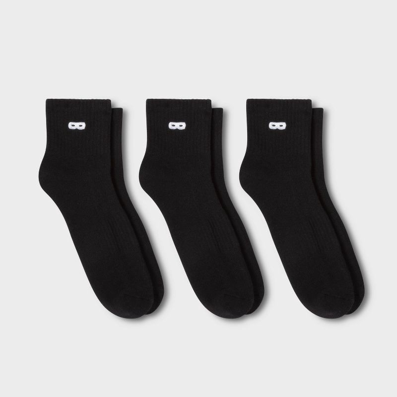 slide 1 of 2, Pair of Thieves Men's Ankle Socks 3pk - Black 8-12, 3 ct
