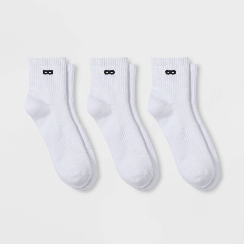 slide 1 of 2, Pair of Thieves Men's Ankle Socks 3pk - White 8-12, 3 ct