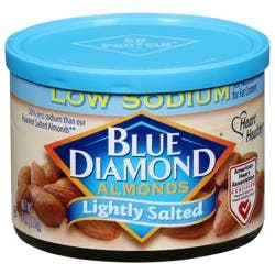 Blue Diamond Lightly Salted Low Sodium Almonds, 6 oz Can
