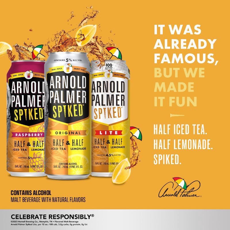 slide 5 of 9, Arnold Palmer Spiked Half & Half Original Flavored Malt Beverage - 12pk/12 fl oz Cans, 12 ct; 12 fl oz