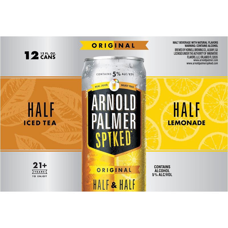 slide 9 of 9, Arnold Palmer Spiked Half & Half Original Flavored Malt Beverage - 12pk/12 fl oz Cans, 12 ct; 12 fl oz